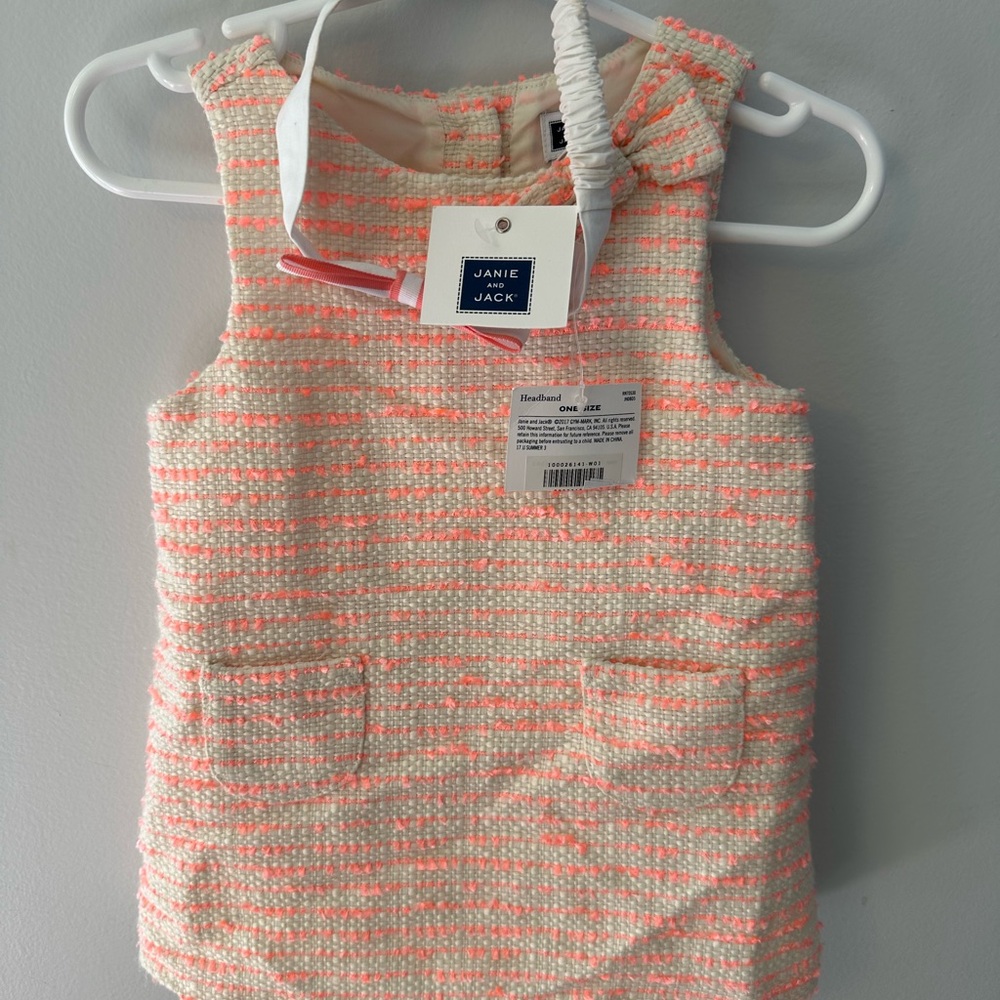 Janie and Jack Pink Sheath Dress Sleeveless Crew Neck